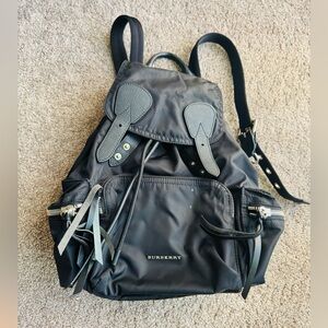 Burberry black medium backpack rucksack